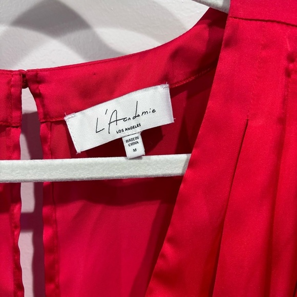 New! REVOLVE L'Academie the Dore Mini Dress‎ Long Sleeve Red Size M - Picture 6 of 11